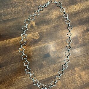 Star Chain Belt, Silver Metal